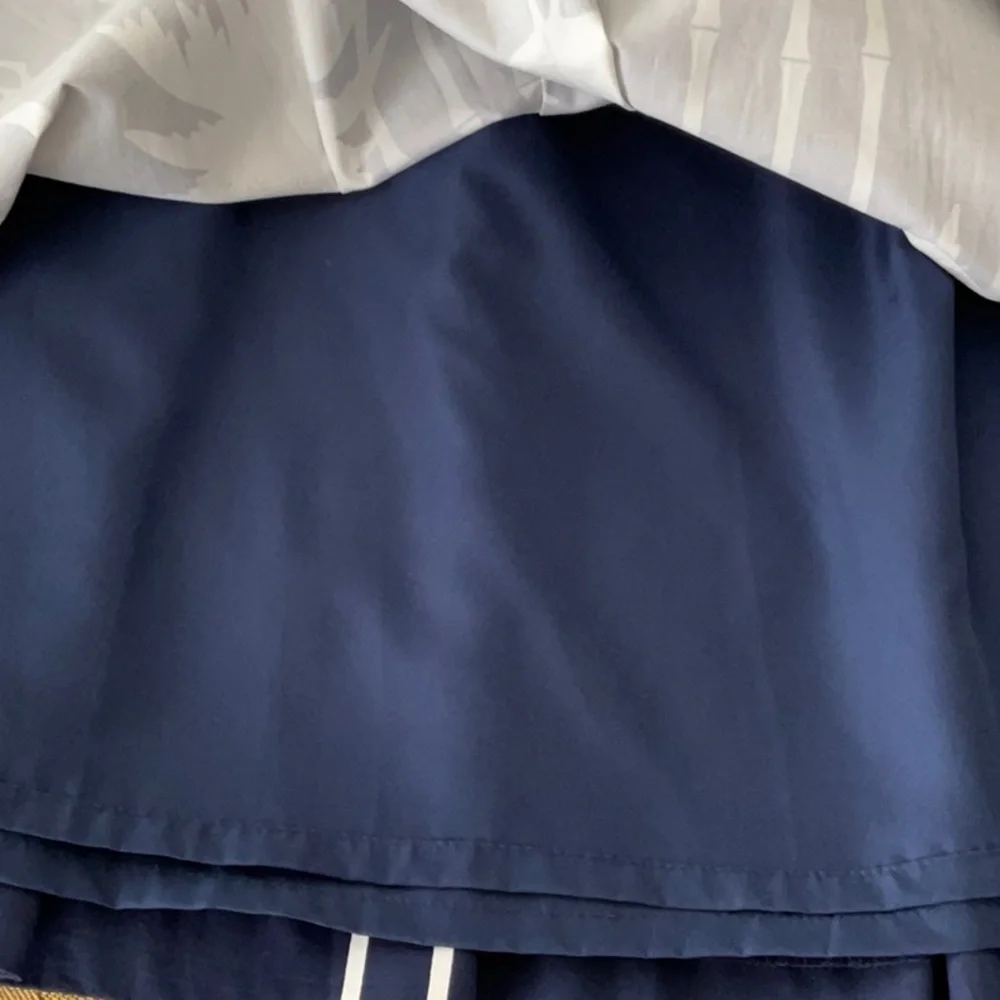NWT Talbots Blue and White South Beach Pleated Skirt Size 14 - Picture 8 of 9